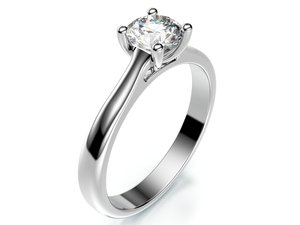Zásnubní prsten LOVE 045 bílé zlato