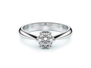 Zásnubní prsten LOVE 048 bílé zlato 14kt