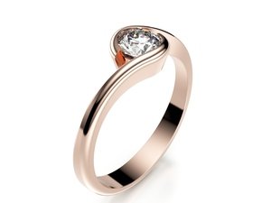 Zásnubní prsten LOVE 056 růžové zlato