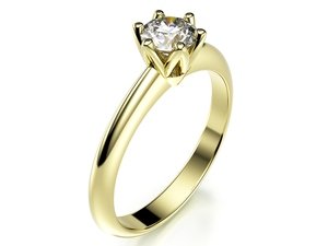 Zásnubní prsten LOVE 057 žluté zlato