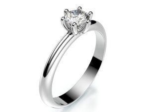 Zásnubní prsten LOVE 063 bílé zlato