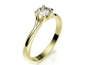Zásnubní prsten LOVE 076 žluté zlato 14kt