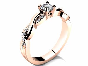 Zásnubní prsten LOVE 084 růžové zlato