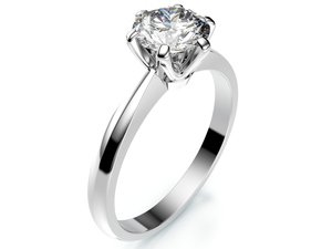 Zásnubní prsten LOVE 089 bílé zlato 14kt