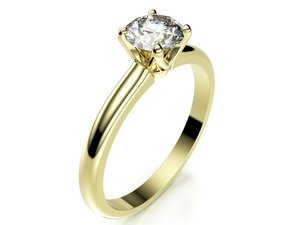 Zásnubní prsten LOVE 100 žluté zlato