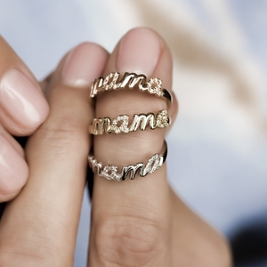 Prsten Mama s kamínky