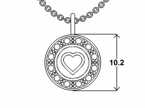 Přívěsek Cute Heart with Stones
