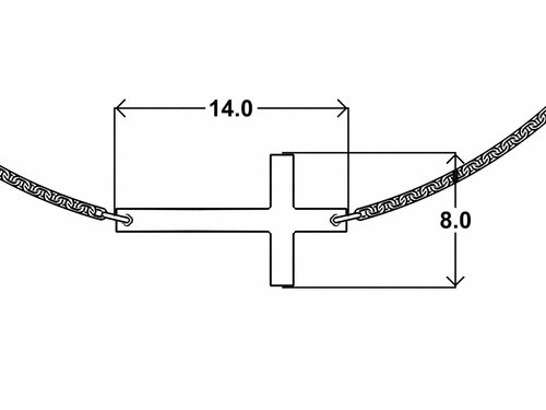 Náramek Simple Cross