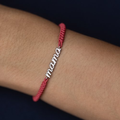 Náramek šňůrkový Mama