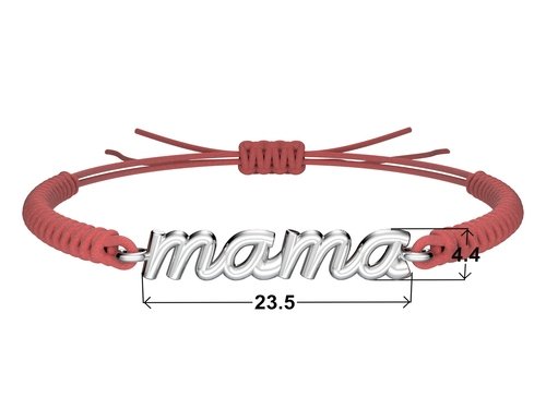 Náramek šňůrkový Mama