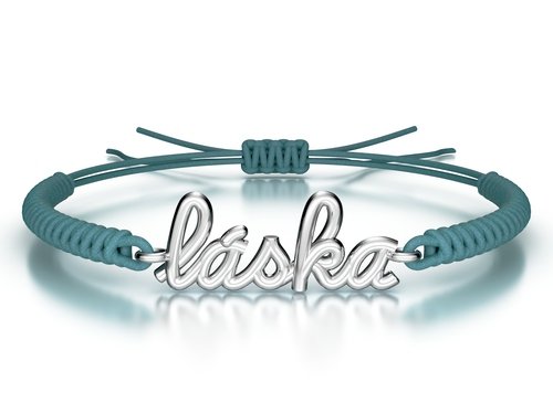 Náramek šňůrkový Láska