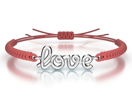 Náramek šňůrkový Love