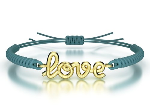 Náramek šňůrkový Love