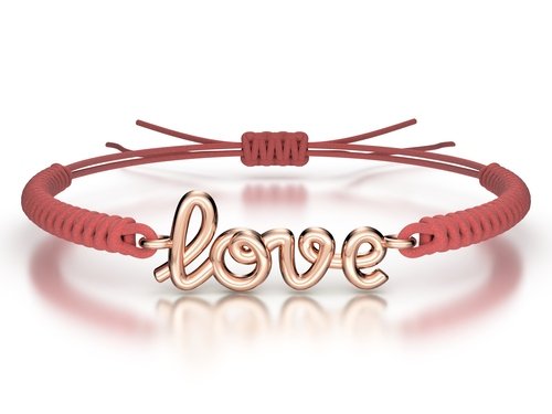 Náramek šňůrkový Love