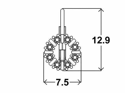 Dětské náušnice SOPHIA patent