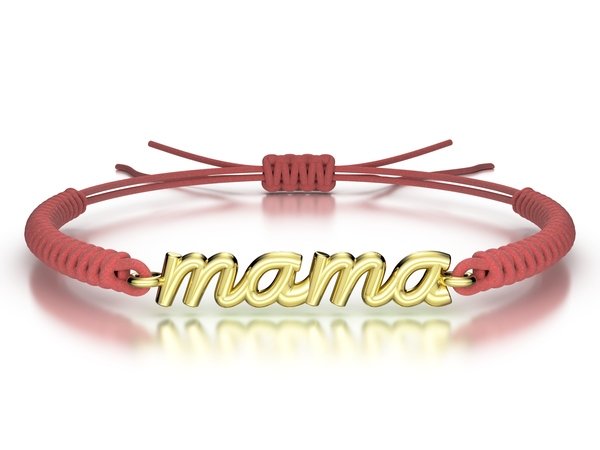 Náramek šňůrkový Mama