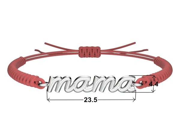 Náramek šňůrkový Mama