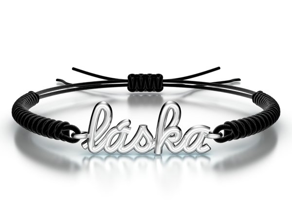 Náramek šňůrkový Láska