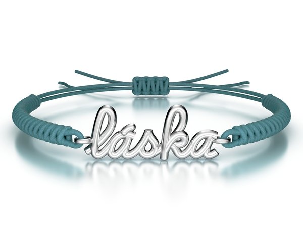 Náramek šňůrkový Láska