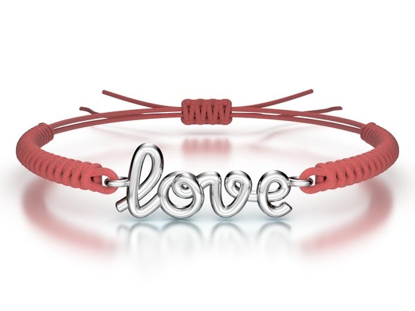 Náramek šňůrkový Love
