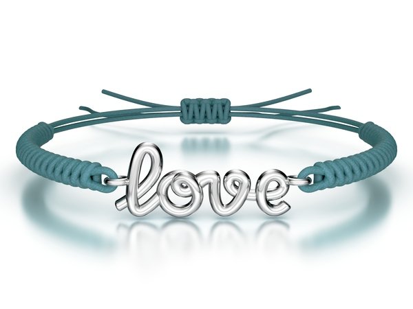 Náramek šňůrkový Love