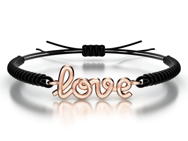 Náramek šňůrkový Love