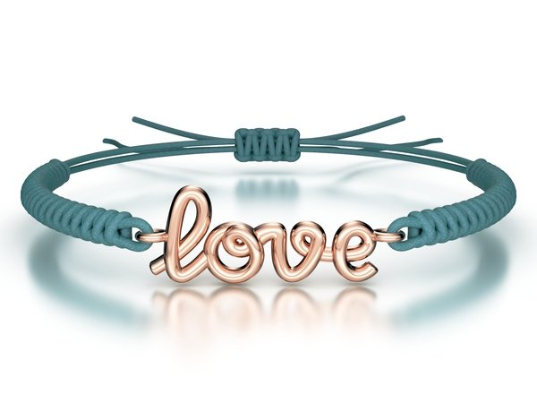 Náramek šňůrkový Love