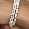 Tenisový náramek s přírodními diamanty